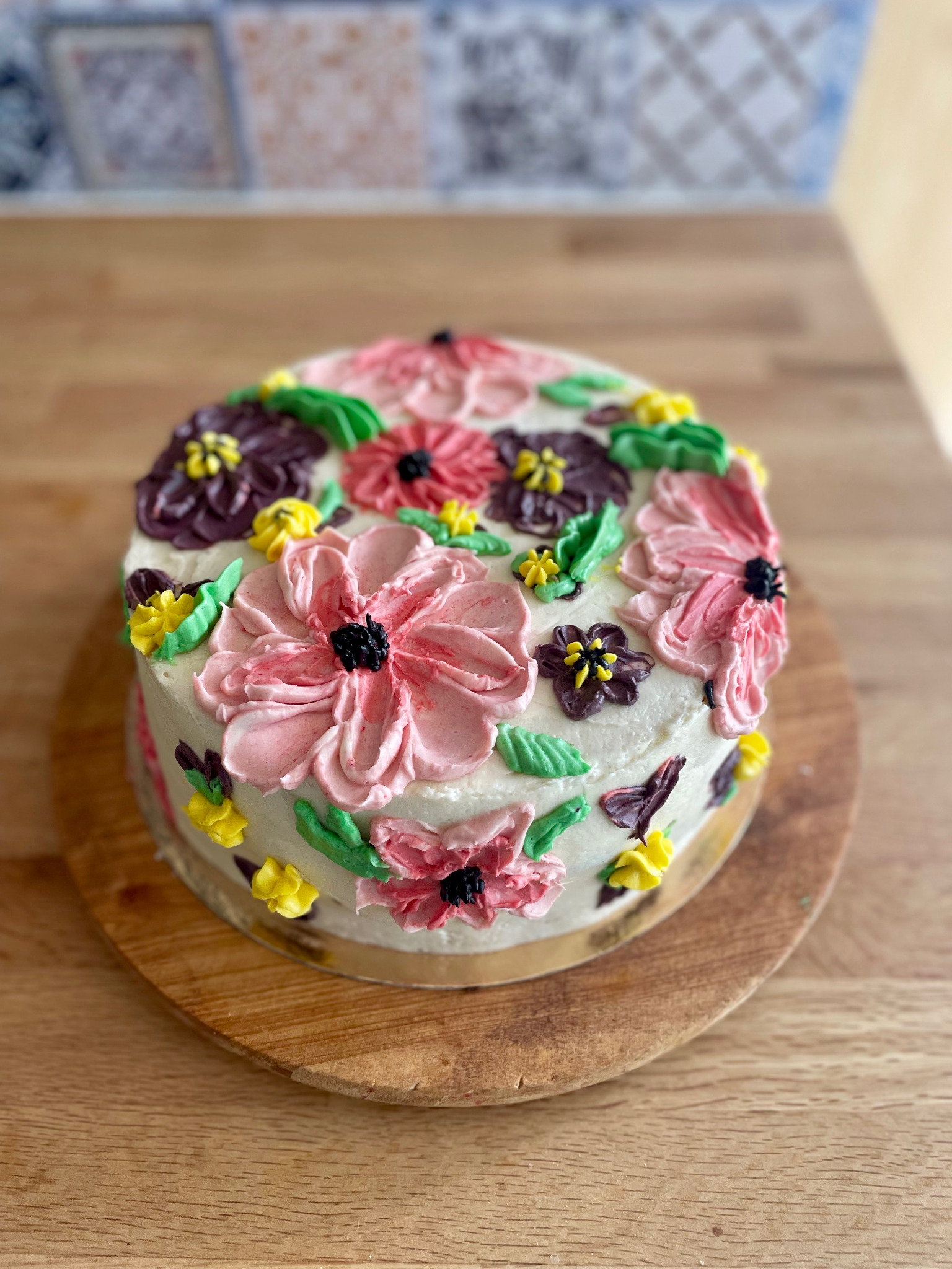 Gâteau fleuri sur mesure